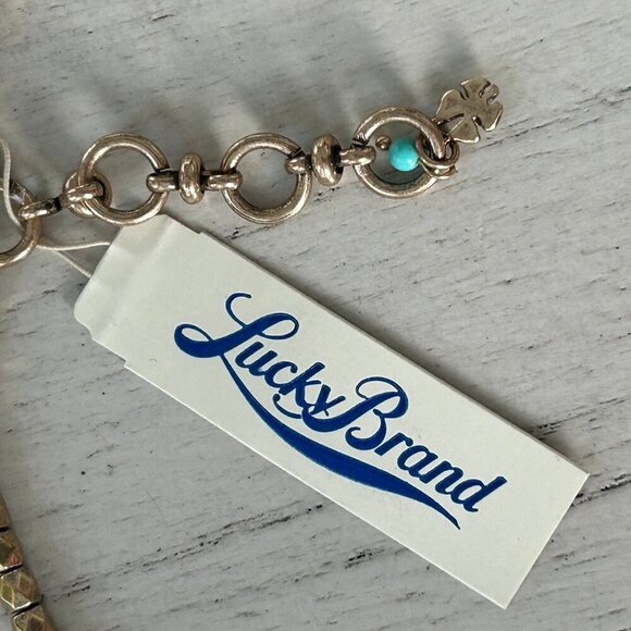 NWT Lucky Brand Gold-Tone Multi-Strand Textured Bead Necklace - Picture 5 of 10